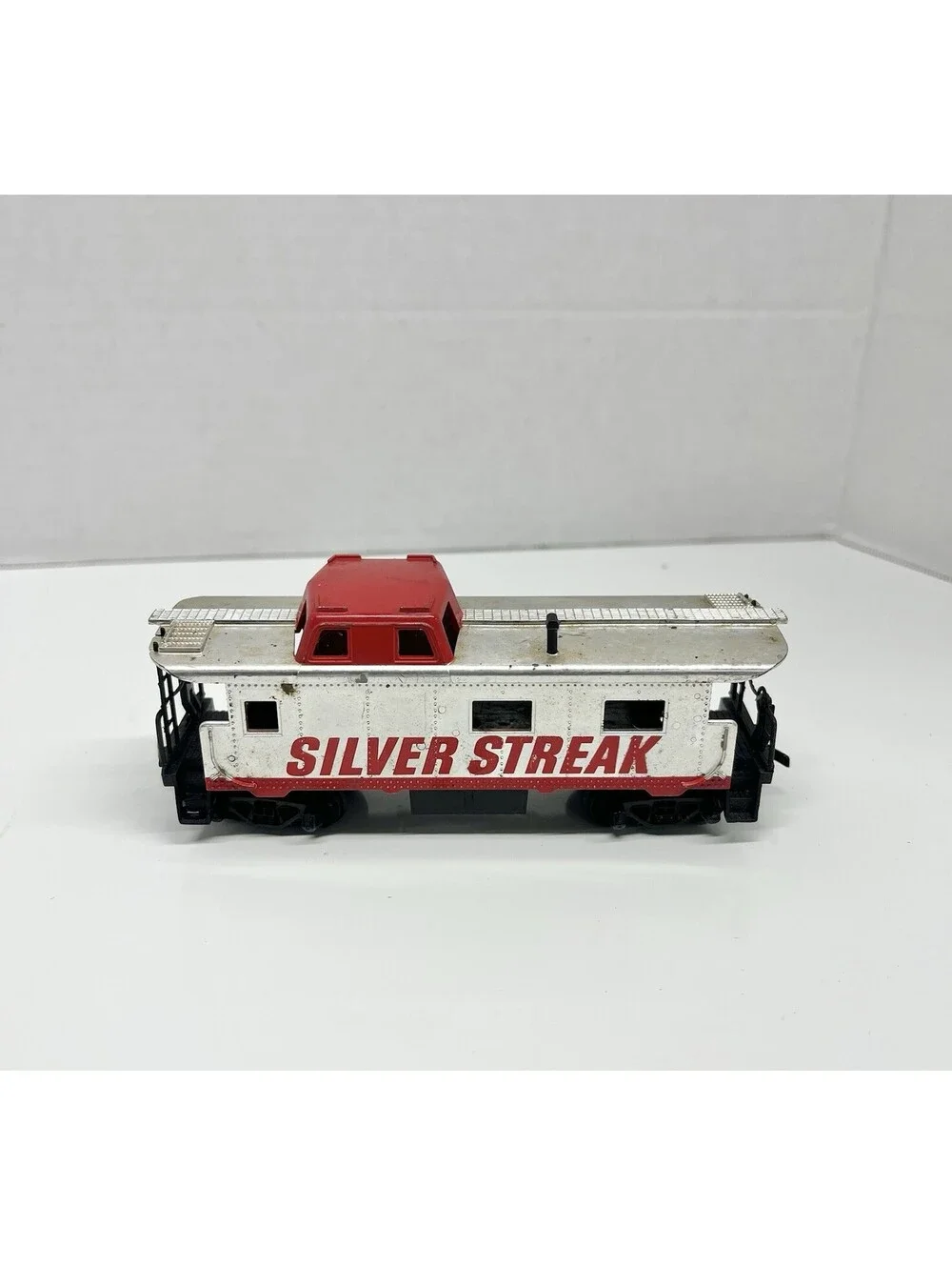Vintage TYCO HO Scale Train 4301 Silver Streak Locomotive and Caboose UNTESTED